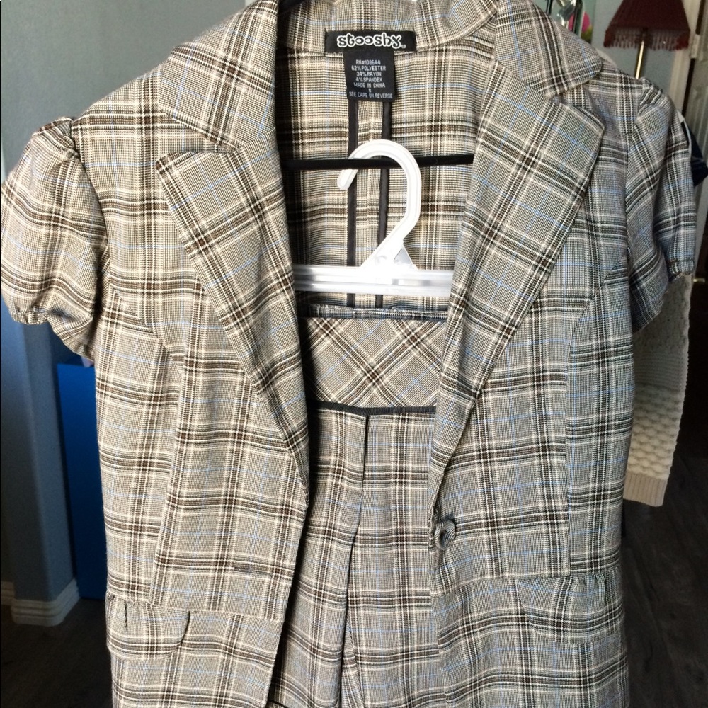 Two Piece Jacket and Shorts Suit